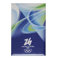 Magnete Stampato 78x53 Mm Olympic Look Verde Fondo Blu