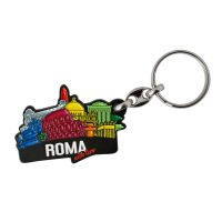 PORTACHIAVI IN METALLO RIFINITO A MANO ROMA WITH LOVE