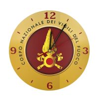 OROLOGIO DA PARETE IN PLEXI VIGILI DEL FUOCO DIAMETRO 24 CM