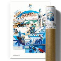 POSTER ANNIVERSARIO CORTINA 1956-2026 MIS. 50X70 CM IN TUBO DI CARTONE