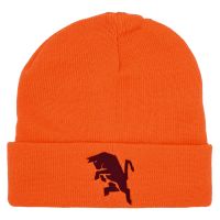 CAPPELLINO ACRILICO ARANCIO FLUO CON TORO GRANATA