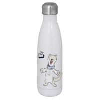 BORRACCIA TERMICA BIANCA 500 ML OLYMPIC MASCOT TINA COLORATO STAMPATO