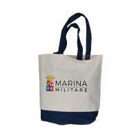 BORSA SHOPPING IN COTONE 45X40X15 CM MANICI BLU MARINA MILITARE