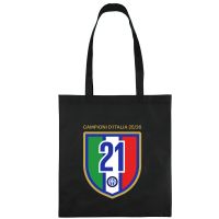 SHOPPER IN COTONE NERA CAMPIONI D'ITALIA 25/26