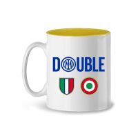 TAZZA IN CERAMICA INTERNO GIALLO LINEA DOUBLE INTER