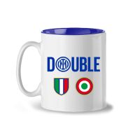 TAZZA IN CERAMICA INTERNO BLU LINEA DOUBLE INTER