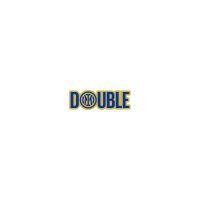 DISTINTIVO IN METALLO DORATO SMALTATO LINEA DOUBLE INTER