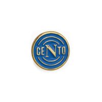 DISTINTIVO IN METALLO DORATO SMALTATO NAPOLI CENTO