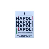 MAGNETE AMERICA'S CUP 38 RETTANGOLARE SFONDO BIANCO CON SCRITTA NAPOLI B