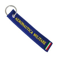 PORTACHIAVI STANDARD IN STOFFA RICAMATO BIFACCIALE, SCRITTA AERONAUTICA MILITARE