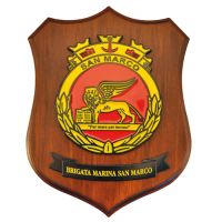 CREST IN METALLO SMALTATO B.M. SAN MARCO