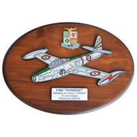 CREST IN METALLO SMALTATO F-84G THUNDERJET GUIZZO AERONAUTICA MILITARE
