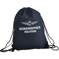 ZAINO A SACCA PREMIUM GYMSAC BLU NAVY IN POLIESTERE 210D AERONAUTICA MILITARE