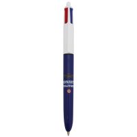 PENNA IN PLASTICA, REFILL 4 COLORI: BLU, ROSSO, NERO E VERDE, FUSTO STAMPATO