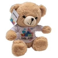 ORSETTO DI PELUCHE 100% POLIESTERE H. 24 CM CON T-SHIRT MILANO WITH LOVE