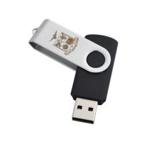 Chiavetta Usb da 8 gb in metallo con rotazione e stemma Aeronautica Militare
