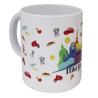 MUG IN CERAMICA INTERNO BIANCO STAMPA ITALIA WITH LOVE