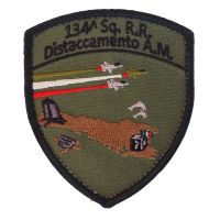 PATCH DISTINTIVO RICAMATO CON VELCRO DA COMBATTIMENTO 70X80 MM 134 SQUAD