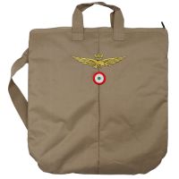 BORSA PORTACASCO SABBIA CON LOGO RICAMATO AERONAUTICA MILITARE