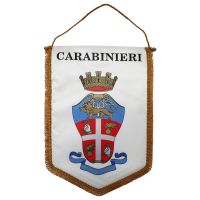 GAGLIARDETTO ARALDICO CARABINIERI PENTAGONALE GRANDE 28X38 CM