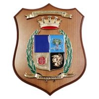 CREST IN METALLO SMALTATO BASE LEGNO 22,5X17,5CM CENTRO TEC. LOG. INTERFORZE NBC ESERCITO ITALIANO
