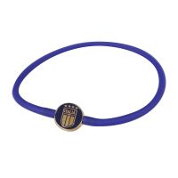 BRACCIALETTO IN PVC BLU CON PIASTRINA IN METALLO SMALTATA FIGC CONFEZIO
