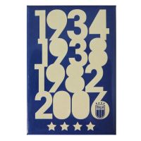 MAGNETE STAMPATO RETTANGOLARE PALMARES FIGC DIM.7.8X5.3CM