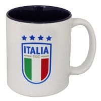MUG IN CERAMICA FIGC CON INTERNO COLORATO BLU STAMPA LOGO