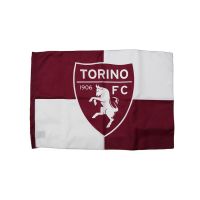 BANDIERA IN POLIESTERE STAMPATO CON LOGO CENTRALE E SFONDO BICOLORE 70X4