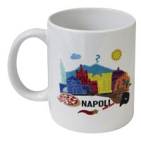 MUG IN CERAMICA INTERNO BIANCO STAMPA NAPOLI WITH LOVE