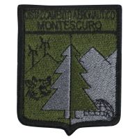 PATCH DISTINTIVO RICAMATO CON VELCRO 80X60MM DISTACCAMENTO AM MONTESCURO