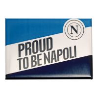 MAGNETE STAMPATO RETTANGOLARE CON SCRITTA PROUD TO BE NAPOLI BLU