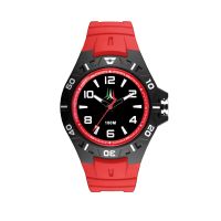 Orologio Con Cassa Plastica ?43mm Movimento Japan Y121 F Cinturino Rosso