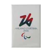 MAGNETE STAMPATO 78X53 MM PARALYMPIC EMBLEMA COLORATO FONDO BIANCO