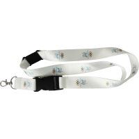 PORTAPASS NASTRO 25 MM SEPARABILE OLYMPIC EMBLEMA COLORATO FONDO BIANCO