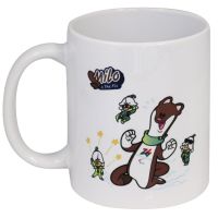 Tazza Mug Ceramica Dia 8 Cm Paralympic Mascot Milo E The Flow Fondo Bian