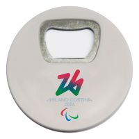 Magnete Apribottiglie In Abs Bianco Dia 67 Mm Paralympic Emblema Colorat