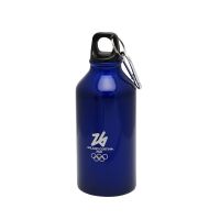 Boraccia Alluminio Blu 400 Ml Moschettone Olympic Emblema Logo Monocroma