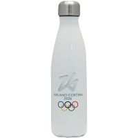 BORRACCIA TERMICA BIANCA 500 ML OLYMPIC EMBLEMA COLORATO THE ITALIAN SPI