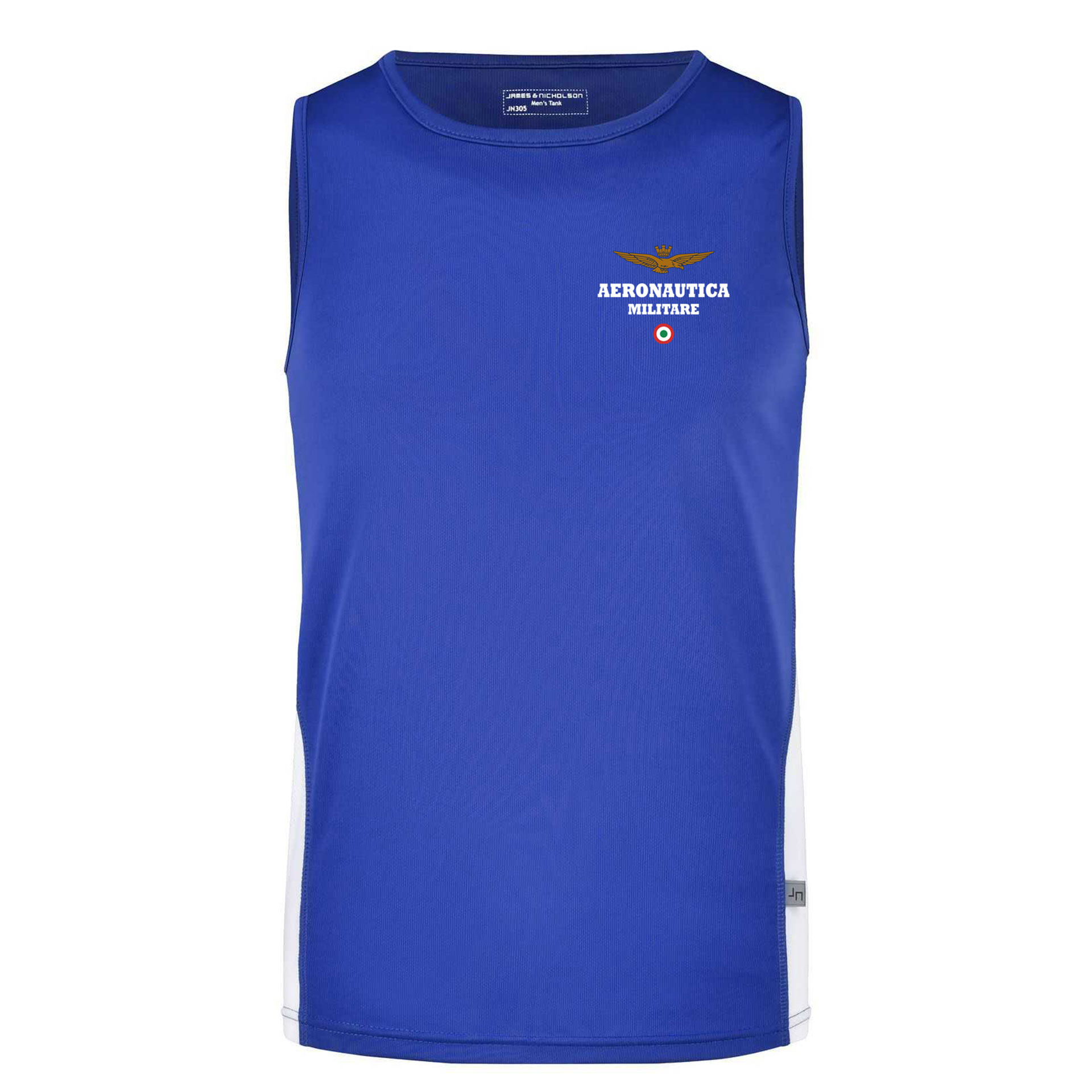 CANOTTA RUNNING, CON LOGO STAMPATO, 100% POLIESTERE AERONAUTICA MILITARE