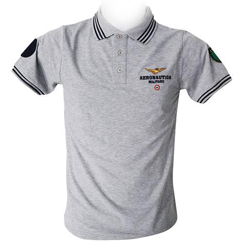 POLO GRIGIA CHIUSURA 3 BOTTONI TG.XXXL AERONAUTICA MILITARE