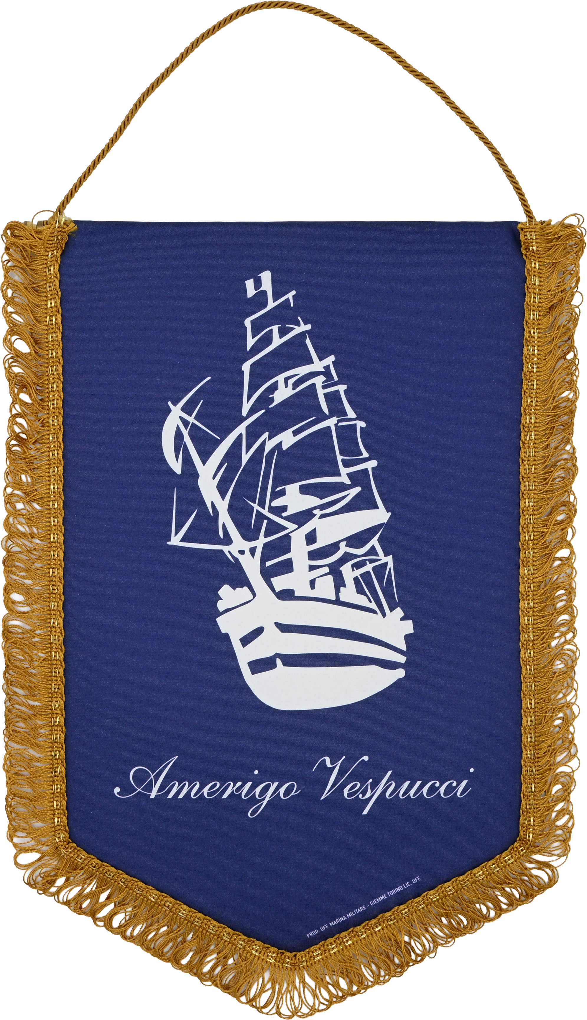 GAGLIARDETTO PENTAGONALE 35X25 CM A. VESPUCCI