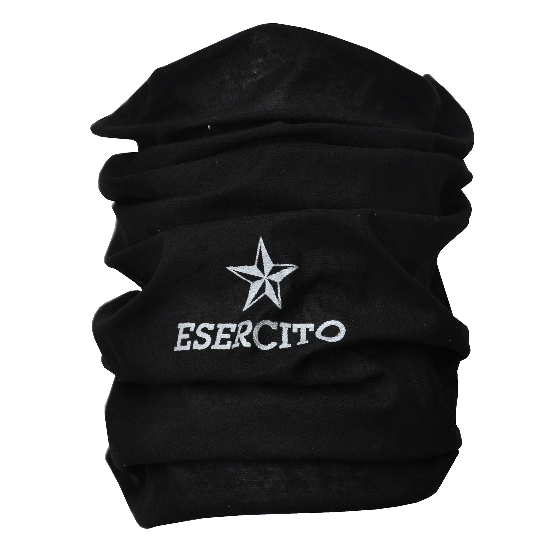 FASCIA MULTIUSO NERA 100% POLIESTERE MICROFIBRA ESERCITO ITALIANO
