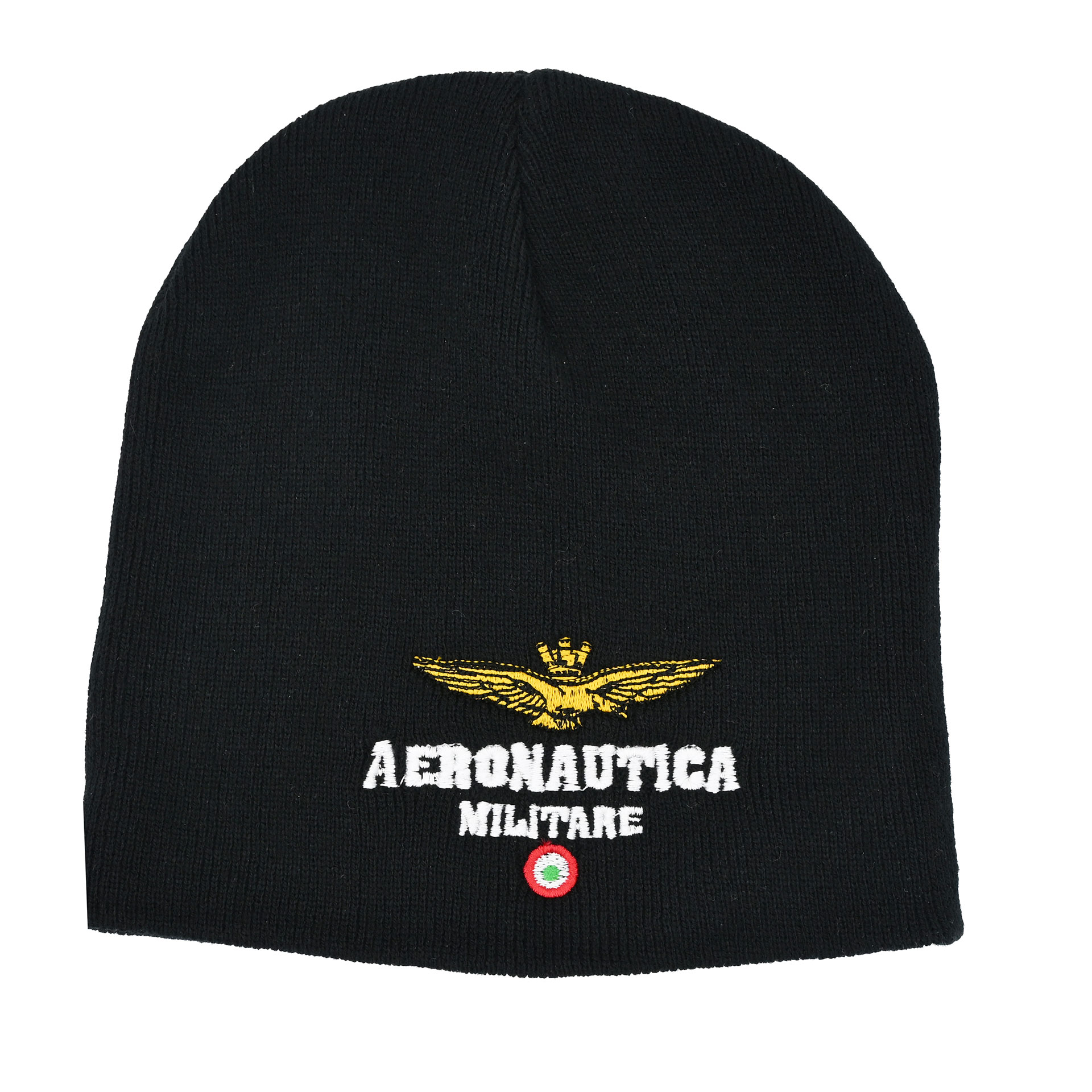 ZUCCOTTO NERO RICAMATO AERONAUTICA MILITARE TAGLIA UNICA