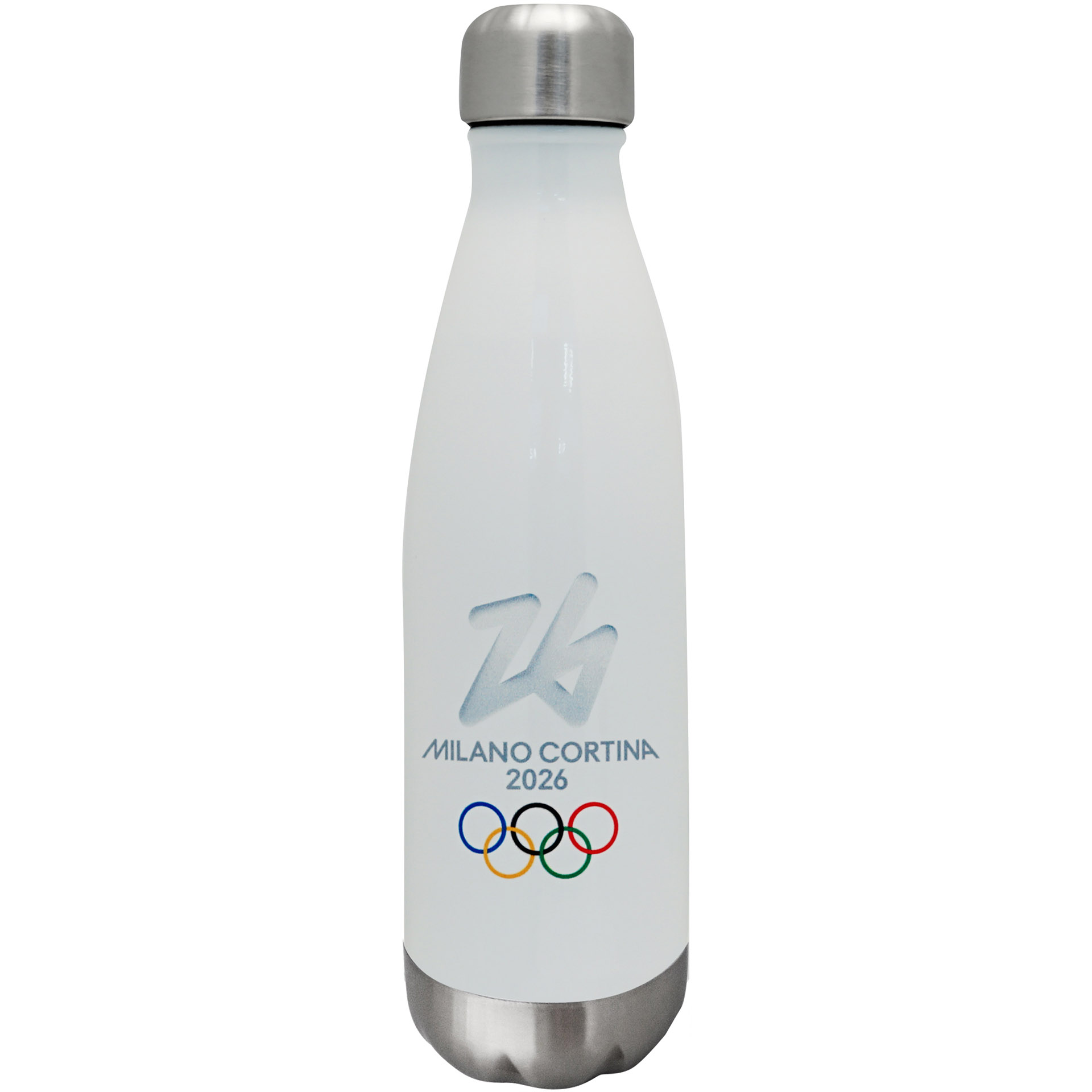 BORRACCIA TERMICA BIANCA 500 ML OLYMPIC EMBLEMA COLORATO THE ITALIAN SPI