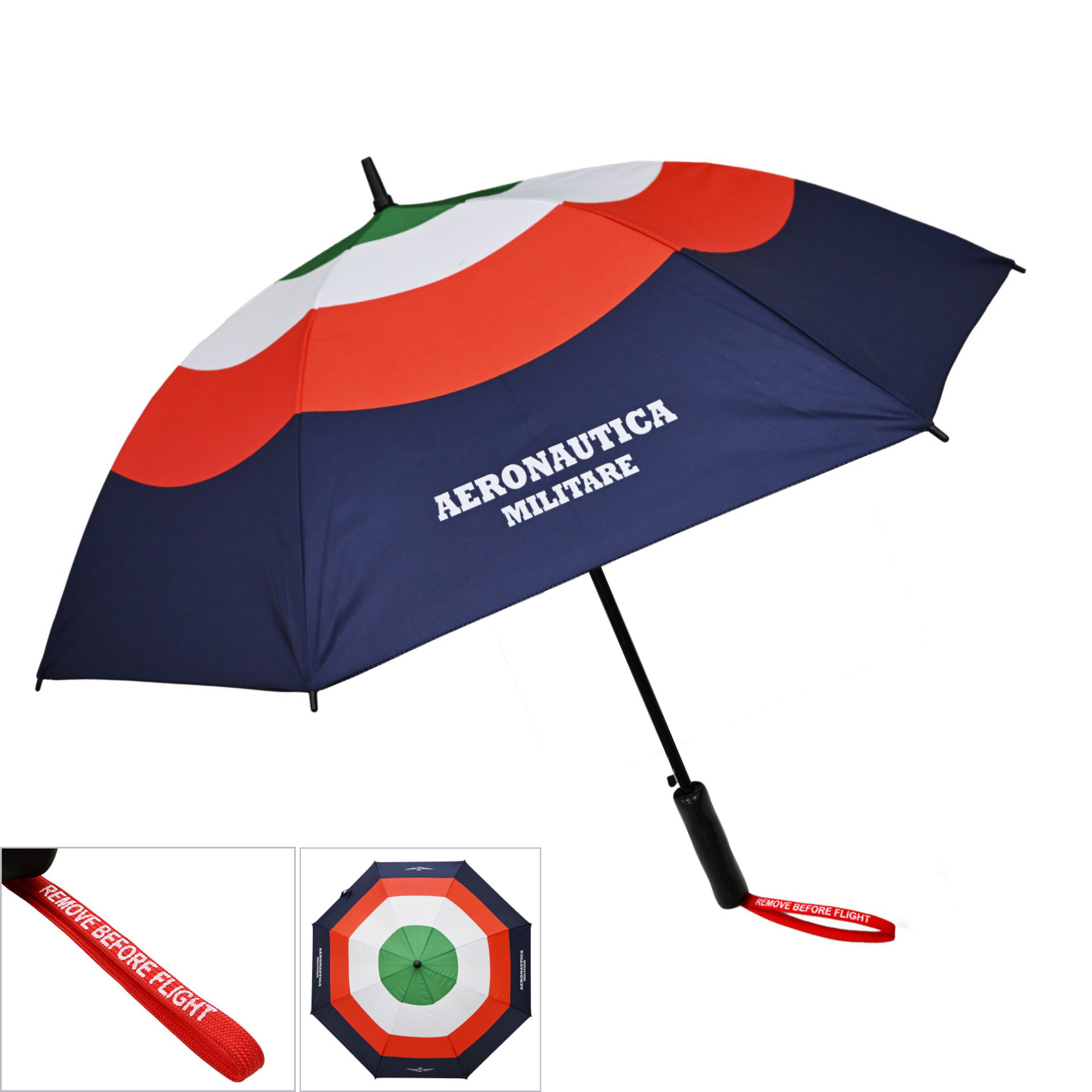 OMBRELLO GRANDE AUTOMATICO COCCARDA TRICOLORE AERONAUTICA MILITARE