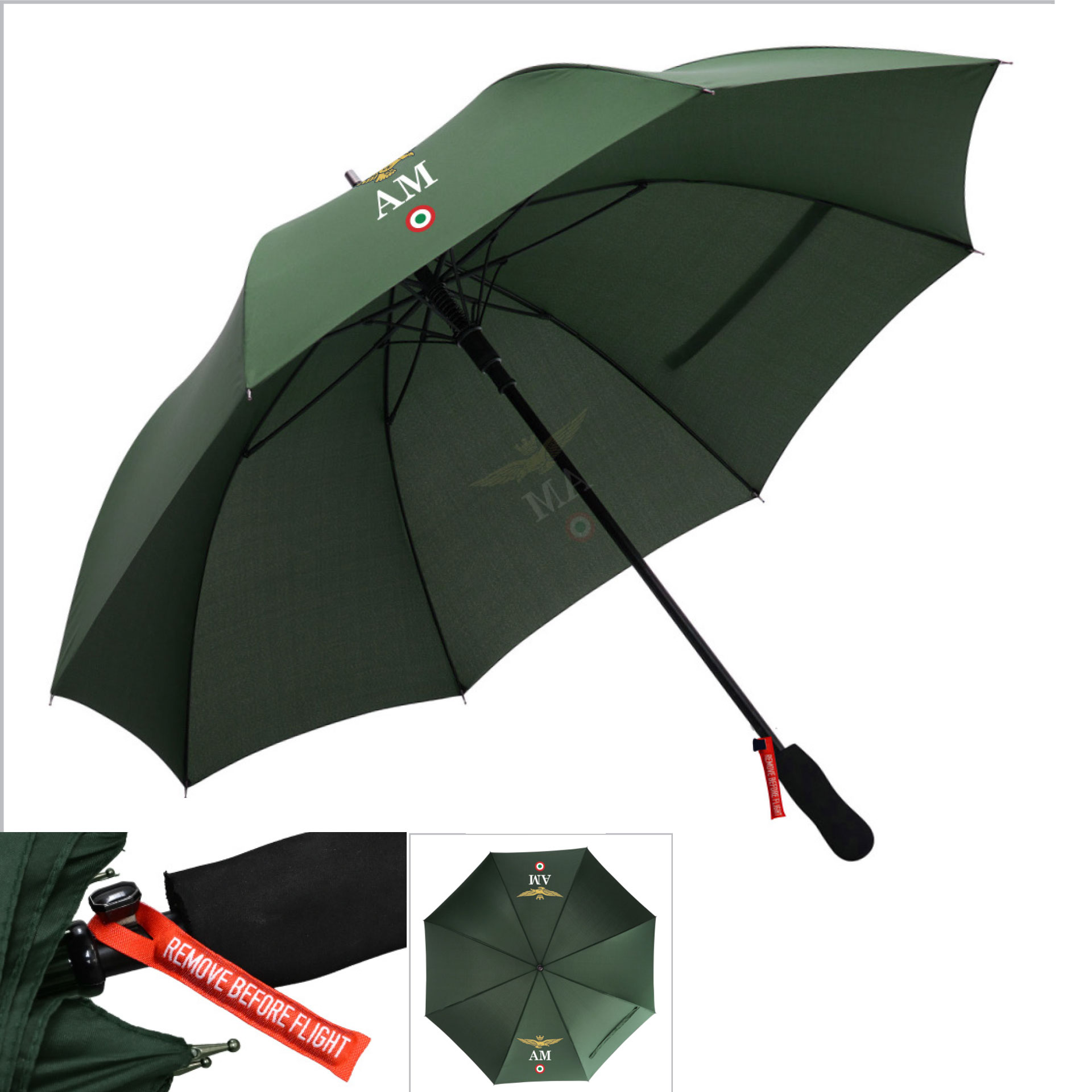OMBRELLO AUTOMATICO WINDPROOF VERDE SCURO AERONAUTICA MILITARE