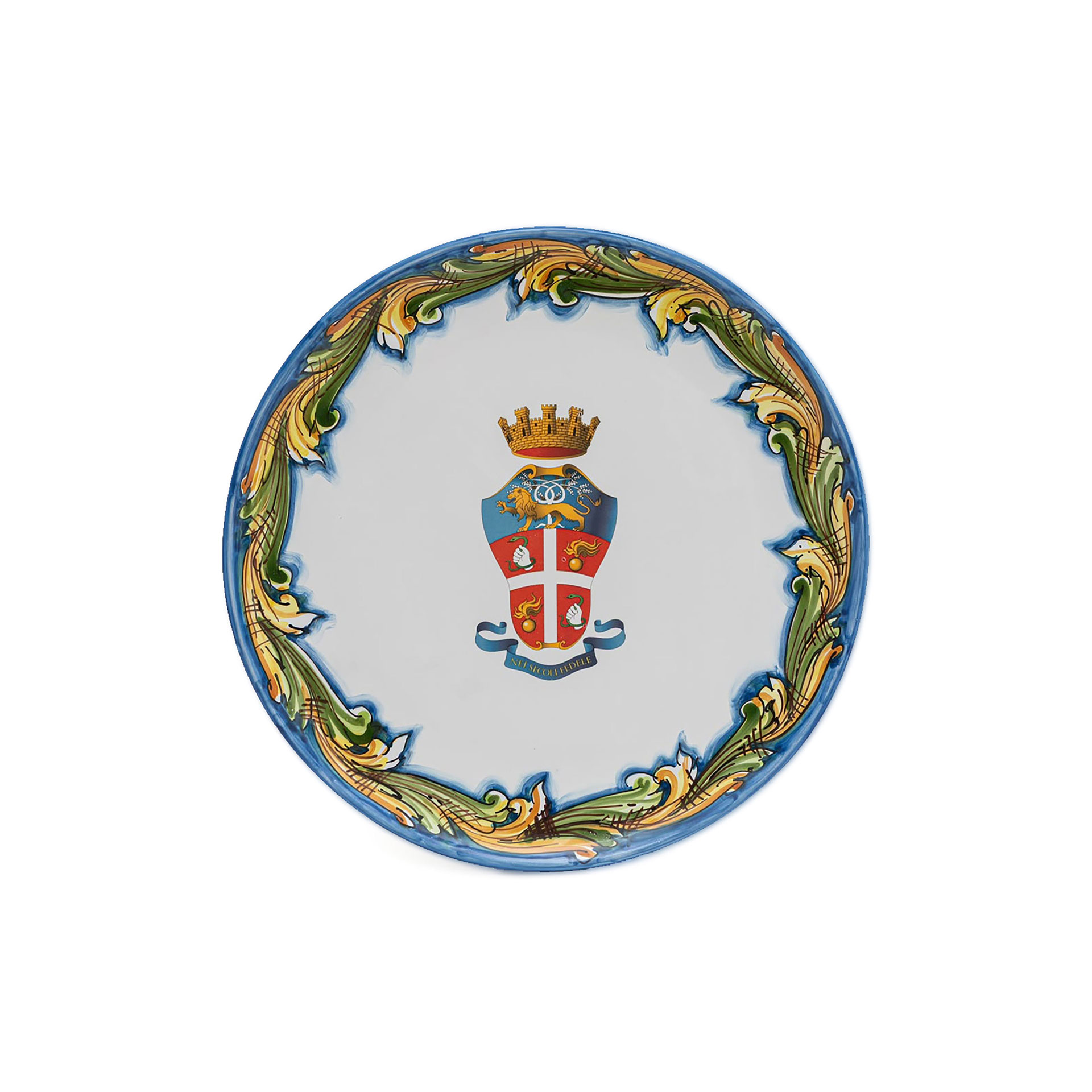 PIATTO IN CERAMICA DI CALTAGIRONE Ø 20 CM CARABINIERI