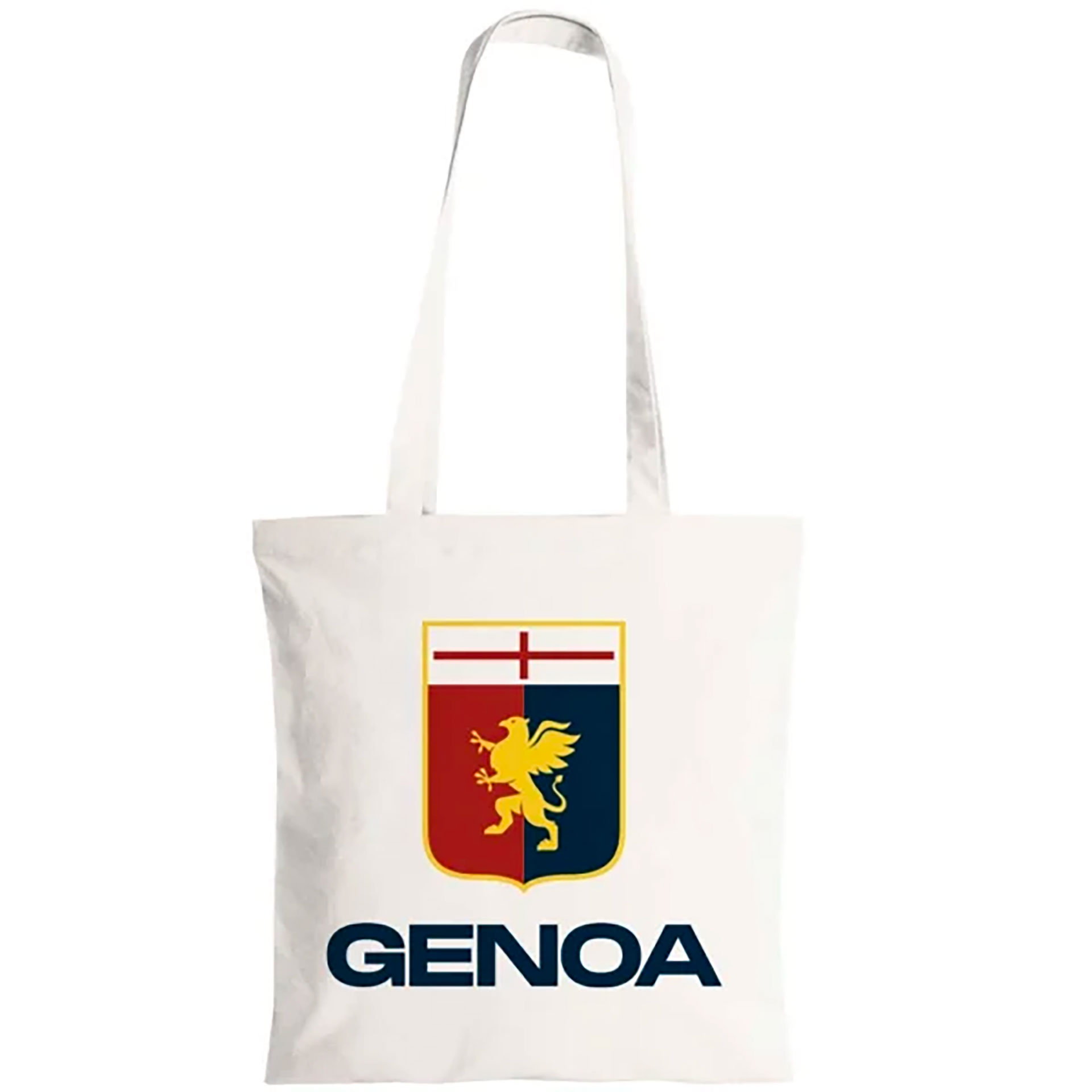 SHOPPER IN COTONE GENOA CFC COLORE BIANCO GRAFICA ISTITUZIONALE