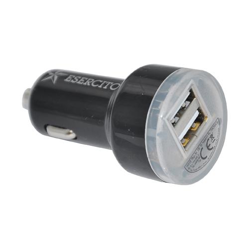 CARICABATTERIE PER AUTO CON INGRESSO USB ESERCITO ITALIANO